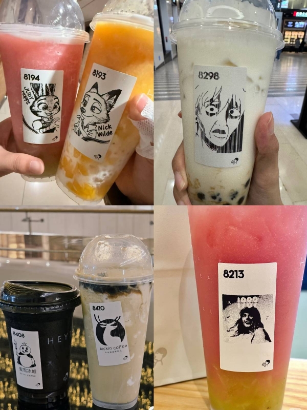 暂停联名后喜茶推出“手绘定制杯贴”走红闲鱼“代画”服务售价5-25元